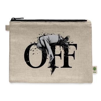 OFF – Unique Typographic Design - Hemp Carry All Pouch - natural - Front