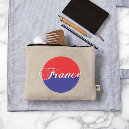France Tricolore Circle - Hemp Carry All Pouch