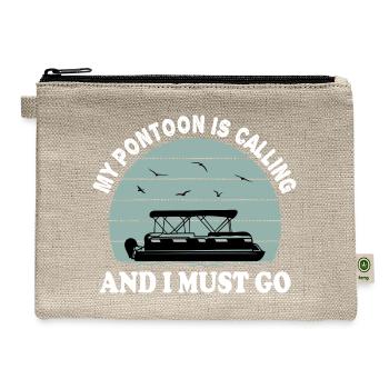 Pontoon Calling I Must Go - Hemp Carry All Pouch - natural - Front