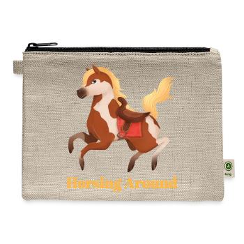 Cut Mare Horse - Hemp Carry All Pouch - natural - Front