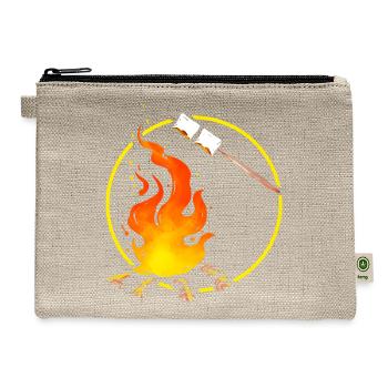 Adventurers Grill Marshmallows At The Campfire - Hemp Carry All Pouch - natural - Front