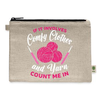 involves clothes Crocheting Crochet Premium - Hemp Carry All Pouch - natural - Front