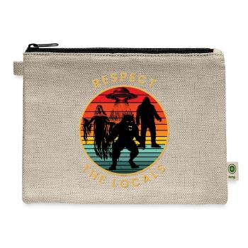 Respect the locals - Hemp Carry All Pouch - natural - Front