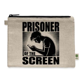 Prisoner of the Screen Illustration - Hemp Carry All Pouch - natural - Front