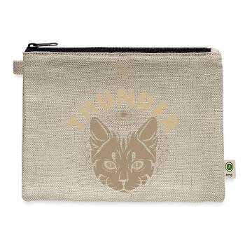 Solar Feline Emblem - Hemp Carry All Pouch - natural - Front