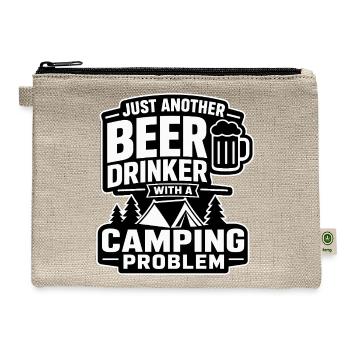 Just Another Beer Drinker with a Camping Problem - Hemp Carry All Pouch - natural - Front
