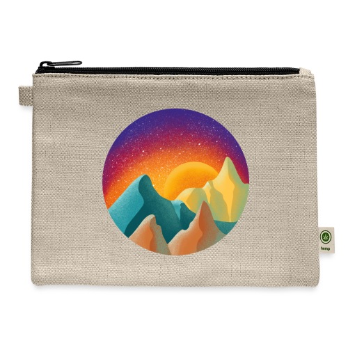 Summer Mountain Sunset - Hemp Carry All Pouch