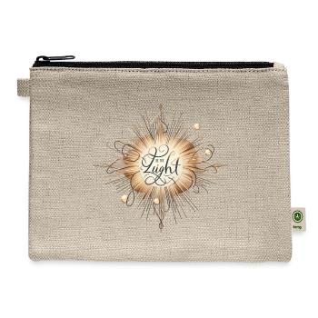 Be the Light Gold Sunburst - Hemp Carry All Pouch - natural - Front