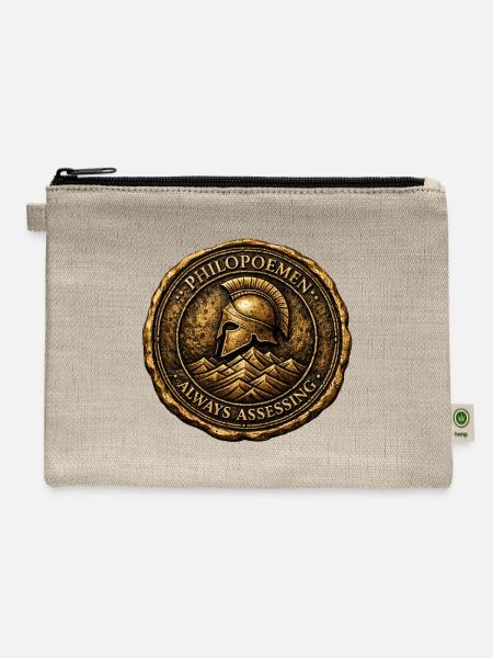 Philopoemen and the Mystery of the Terrain. - Hemp Carry All Pouch - natural
