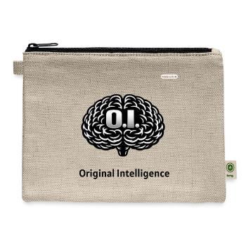 Original Intelligence Logo - Hemp Carry All Pouch - natural - Front