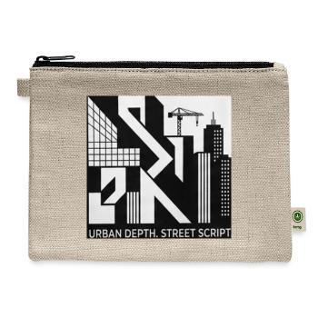 URBAN DEPTH. STREET SCRIPT - Hemp Carry All Pouch - natural - Front