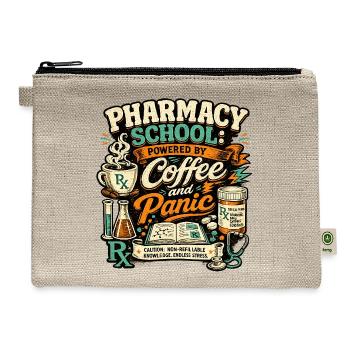 Pharmacy School Coffee Panic - Hemp Carry All Pouch - natural - Front
