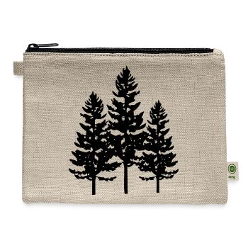 pine tree - Hemp Carry All Pouch - natural - Front