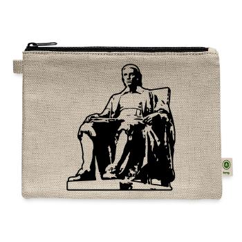 Statue of John Harvard - Hemp Carry All Pouch - natural - Front