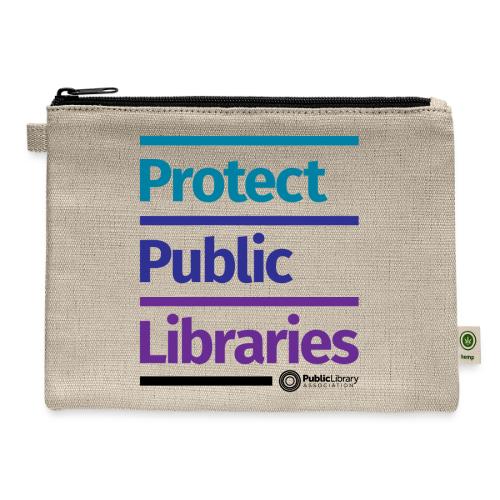 PLA Protect Public Libraries - Hemp Carry All Pouch