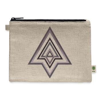 Minimal Geometric Triangle Symbol - Hemp Carry All Pouch - natural - Front