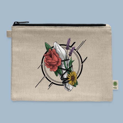 Spring Cleansing (black back ground) - Hemp Carry All Pouch