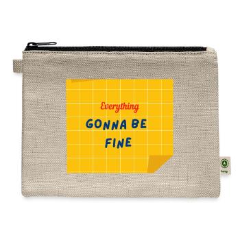 EVERYTHING GONNA BE FINE - Hemp Carry All Pouch - natural - Front