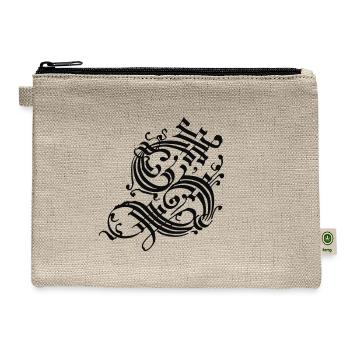 Medieval Core Medieval Initials Castle Core - Hemp Carry All Pouch - natural - Front