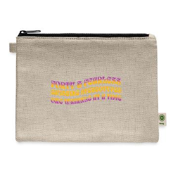 Forty and Fearless - Hemp Carry All Pouch - natural - Front