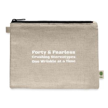 Forty and Fearless - Hemp Carry All Pouch - natural - Front