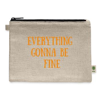 EVERYTHING GONNA BE FINE - Hemp Carry All Pouch - natural - Front