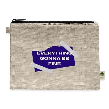 EVERYTHING GONNA BE FINE - Hemp Carry All Pouch - natural - Front