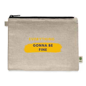 EVERYTHING GONNA BE FINE - Hemp Carry All Pouch - natural - Front