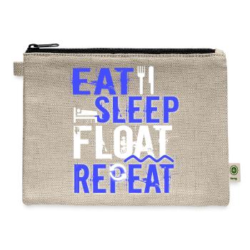 Float Therapy Eat Sleep Float Repeat - Hemp Carry All Pouch - natural - Front