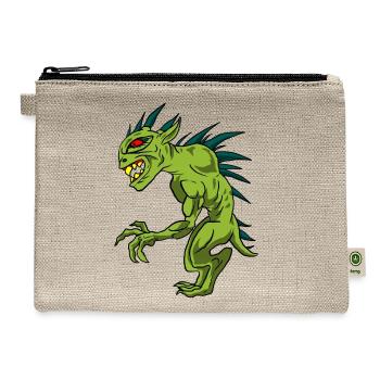 Chupacabra Goatsucker Animal Monster Cryptide Gift - Hemp Carry All Pouch - natural - Front