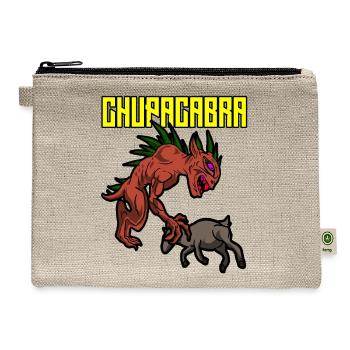Chupacabra Goatsucker Animal Monster Cryptide Gift - Hemp Carry All Pouch - natural - Front