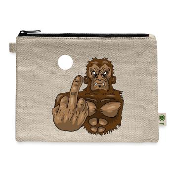 Bigfoot Sasquatch Animal Cryptid Monster Yeti Gift - Hemp Carry All Pouch - natural - Front