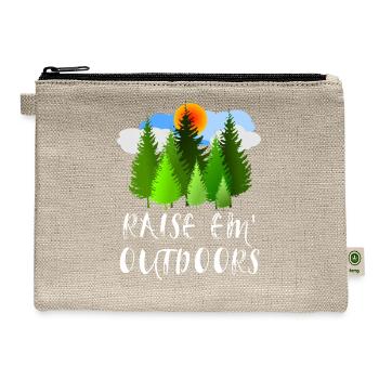 Outdoors Raise Em Outdoors Pine Trees - Hemp Carry All Pouch - natural - Front