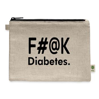 F#@k Diabetes Gifts - Hemp Carry All Pouch - natural - Front