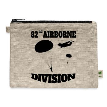 Paratrooper US Army 82nd AIRBORNE - Hemp Carry All Pouch - natural - Front