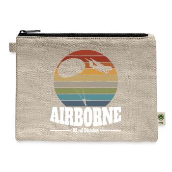 82nd AIRBORNE Division US Army - Hemp Carry All Pouch - natural - Front