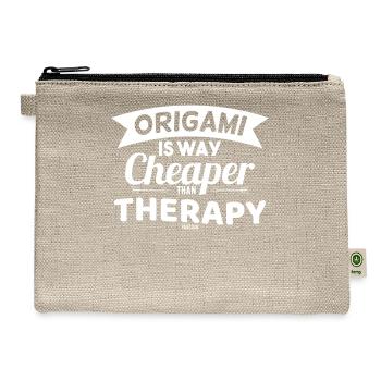 Paper boat paper airplane paper boat - Hemp Carry All Pouch - natural - Front