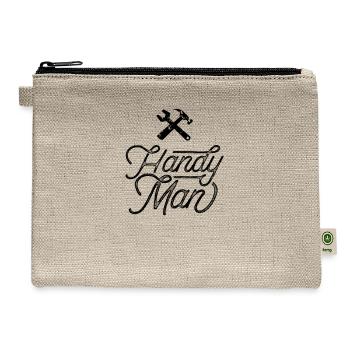 Handyman Tinkerer Handy Man Fix It DIY Hobby - Hemp Carry All Pouch - natural - Front