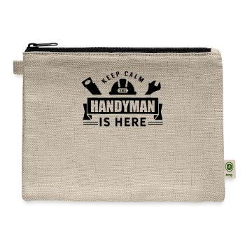 Handyman Tinkerer Fix It DIY Hobby Handy Man - Hemp Carry All Pouch - natural - Front