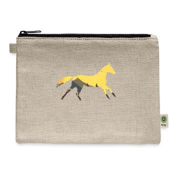 Wild Horse Horse Horses Wild Horses - Hemp Carry All Pouch - natural - Front