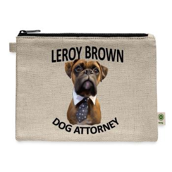 Leroy Brown Dog Attorney - Hemp Carry All Pouch - natural - Front