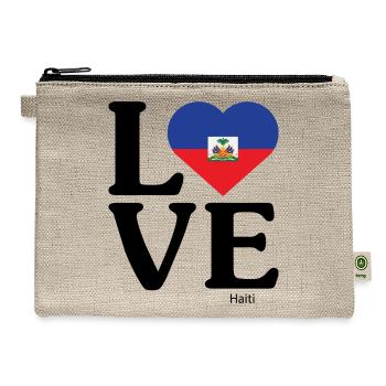 Love Haiti - Hemp Carry All Pouch - natural - Front