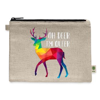 LGBT Queer - Hemp Carry All Pouch - natural - Front