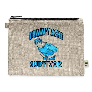 Tummy Ache Survivor - Hemp Carry All Pouch - natural - Front