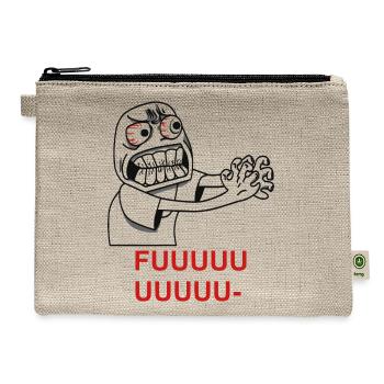 Rage Guy Angry Fuu Fuuu Fuuuu Rage Face Meme Tees - Hemp Carry All Pouch - natural - Front