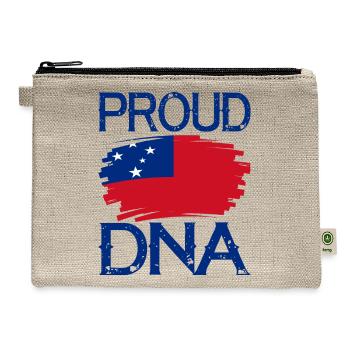Samoan Pride DNA Proud Samoa Polynesian Pacific - Hemp Carry All Pouch - natural - Front