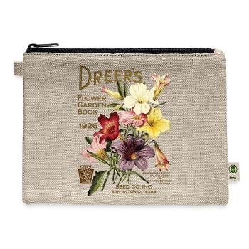 90s Vintage cottage core - Hemp Carry All Pouch - natural - Front