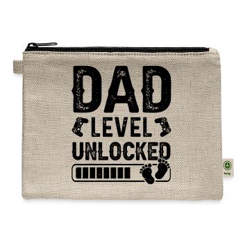 Dad Level Unlocked - Hemp Carry All Pouch - natural - Front