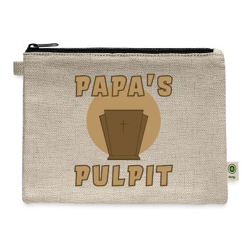 Papa's Pulpit - Hemp Carry All Pouch - natural - Front