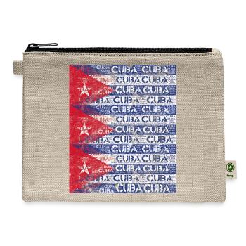 Cuba Cuban flag - Hemp Carry All Pouch - natural - Front